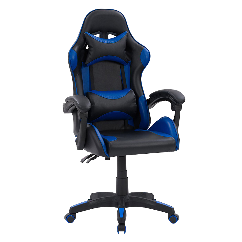 Silla Gamer reclinable con reposabrazos y almohadilla de conexión azul (Y-2410)