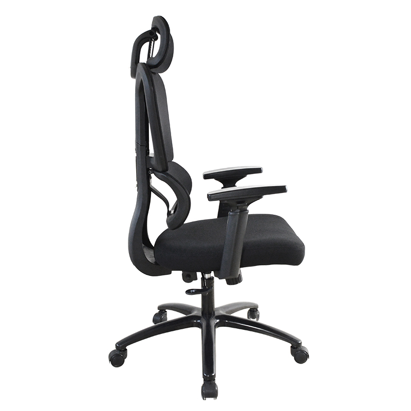 Silla ergonómica de secretaria con respaldo alto y reposabrazos 3D (W-9110)