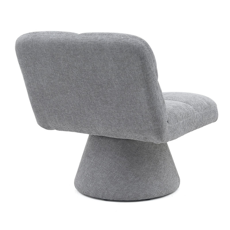 Hogar contemporáneo nórdico único tela sin brazos cojín suave sofá giratorio sillas para sala de estar con base giratoria (GY-643)