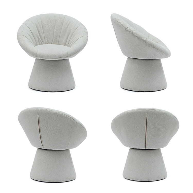 Silla de comedor giratoria italiana sencilla y elegante, sillón de Base redonda, silla de ocio para sala de estar y Hotel (GY-644)
