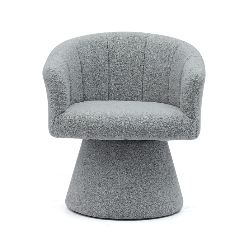 Gris estilo de ocio interior cómodo cojín de asiento grueso giratorio Hotel Accent Chaise Lounge sillón para sala de estar (GY-646)