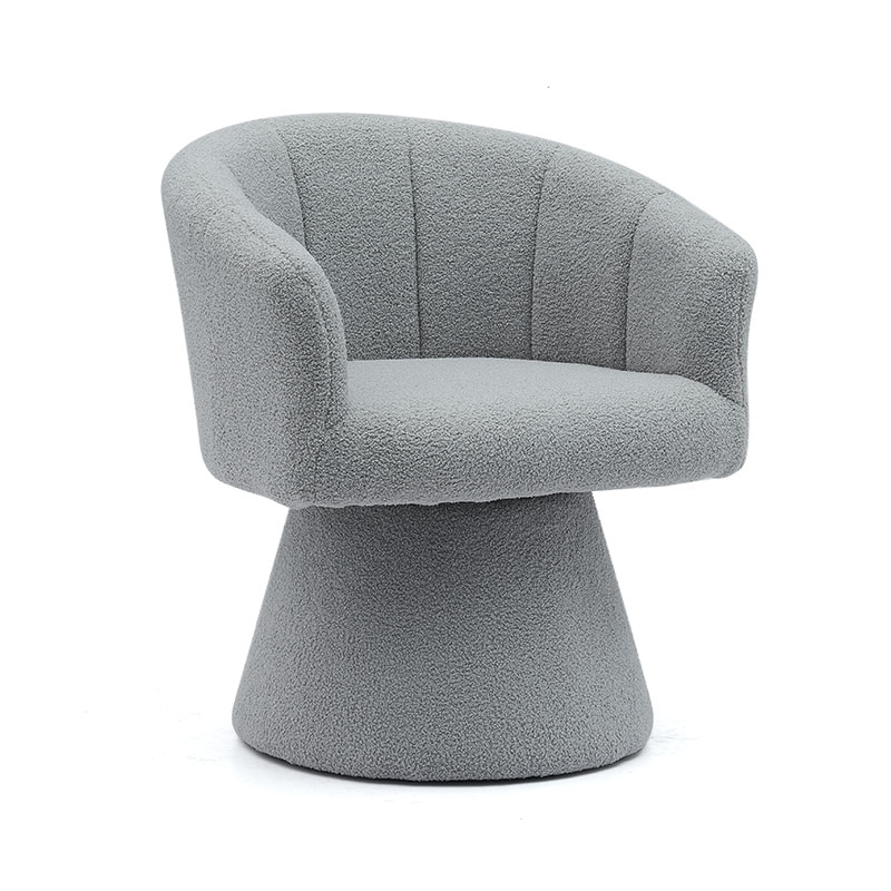 Gris estilo de ocio interior cómodo cojín de asiento grueso giratorio Hotel Accent Chaise Lounge sillón para sala de estar (GY-646)