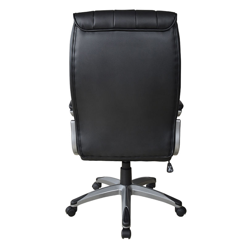 Silla ergonómica de oficina con reposabrazos y almohadilla de pintura de cuero negro (M-6113)