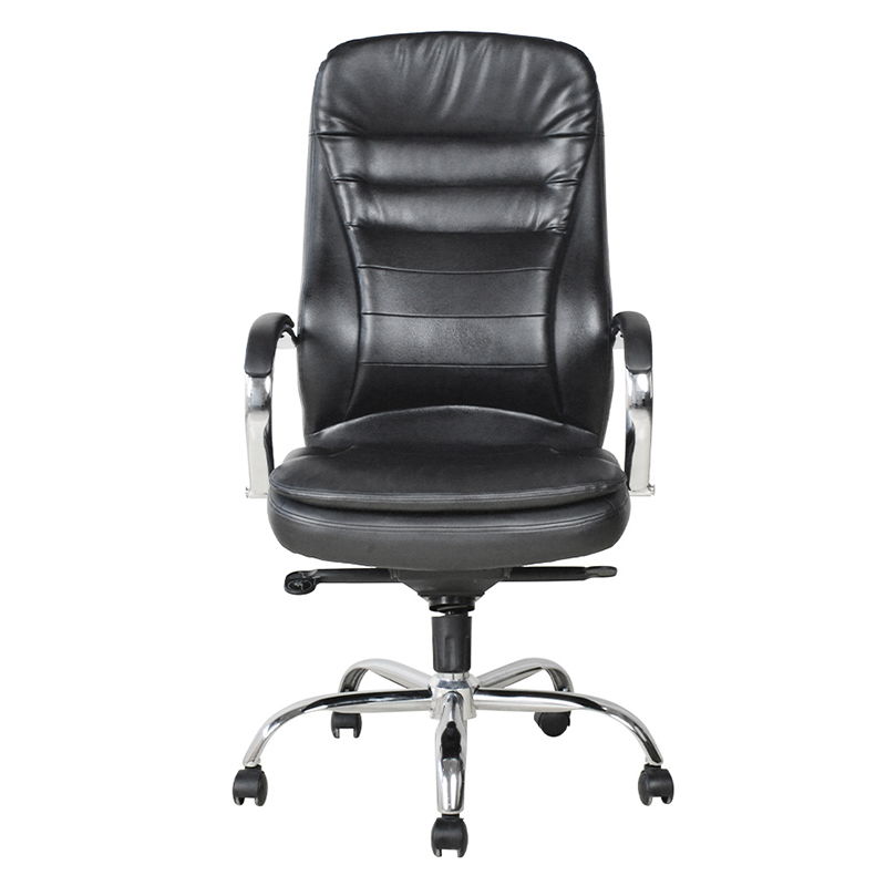 Silla de oficina ergonómica de gerente con reposabrazos con almohadilla cromada (M-6117)