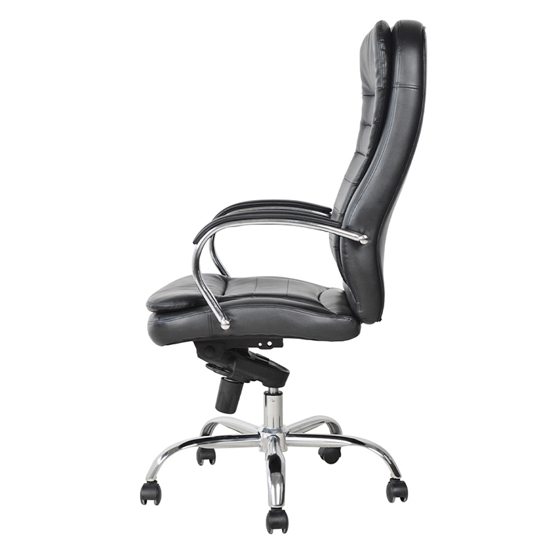 Silla de oficina ergonómica de gerente con reposabrazos con almohadilla cromada (M-6117)