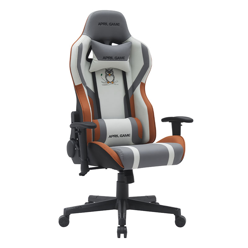 Silla Gamer giratoria de cuero sintético alto con diseño animal, silla para jugadores de carreras con marco fuerte reclinable de 180 grados (T-7121)
