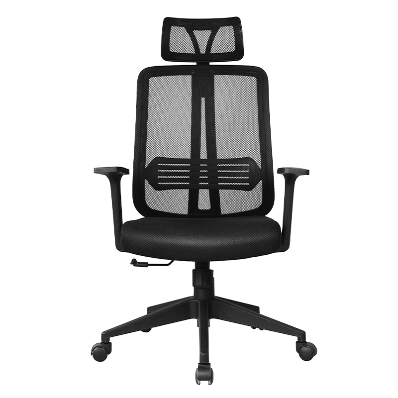 Silla de malla con respaldo alto y reposabrazos de PP (Y-1767)