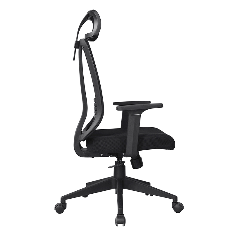Silla de malla con respaldo alto y reposabrazos de PP (Y-1767)