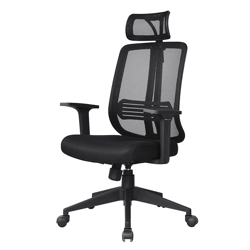 Silla de malla con respaldo alto y reposabrazos de PP (Y-1767)