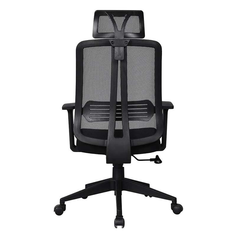 Silla de malla con respaldo alto y reposabrazos de PP (Y-1767)