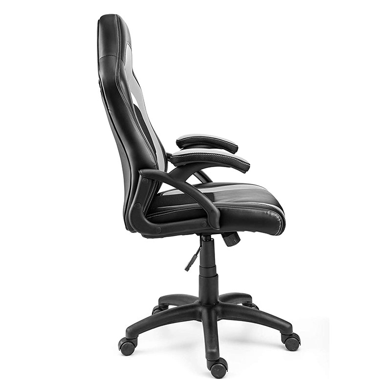 Sillón de sala de estar de tela moderna con reposacabezas ajustable giratorio, elevador, Material de acero metálico Pu para juegos y computación (Y-2647)