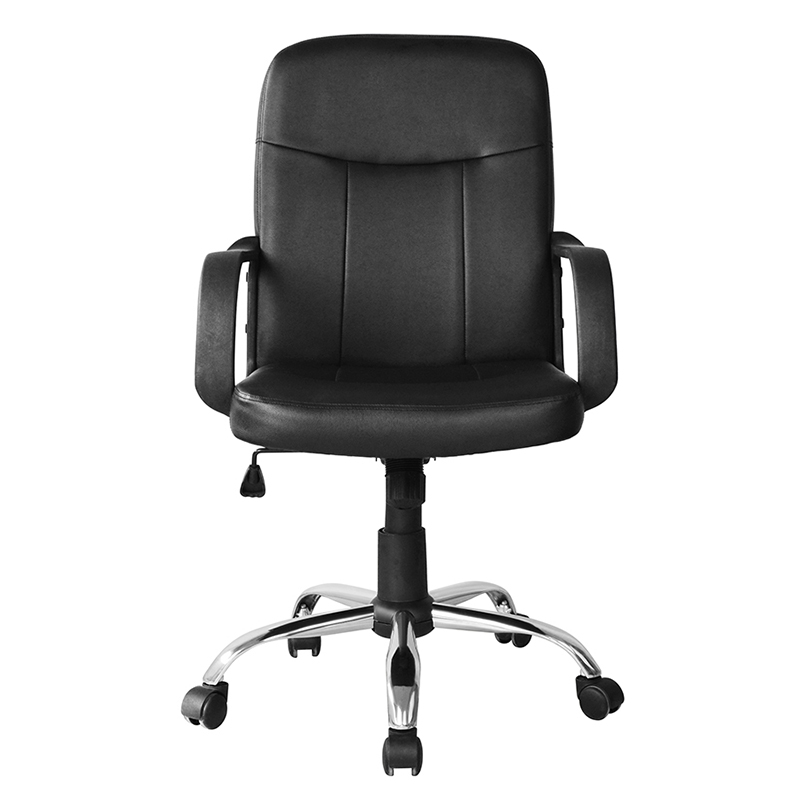 Silla de oficina con reposabrazos de PP con respaldo medio y base cromada (Y-2744)