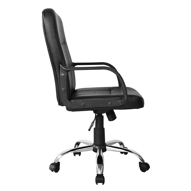 Silla de oficina con reposabrazos de PP con respaldo medio y base cromada (Y-2744)