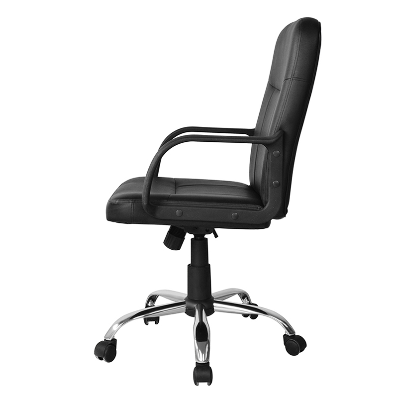 Silla de oficina con reposabrazos de PP con respaldo medio y base cromada (Y-2744)