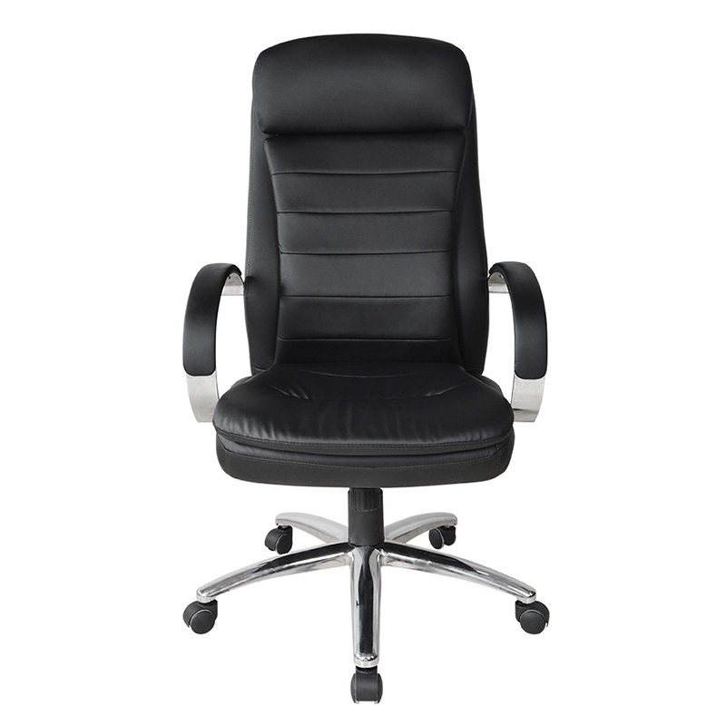 Silla de oficina ejecutiva con reposabrazos y respaldo alto cromado (Y-2820)