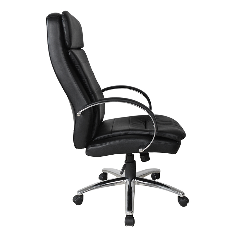 Silla de oficina ejecutiva con reposabrazos y respaldo alto cromado (Y-2820)