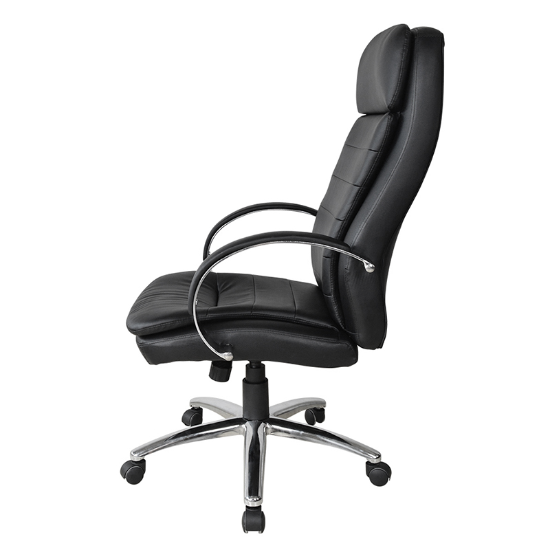 Silla de oficina ejecutiva con reposabrazos y respaldo alto cromado (Y-2820)