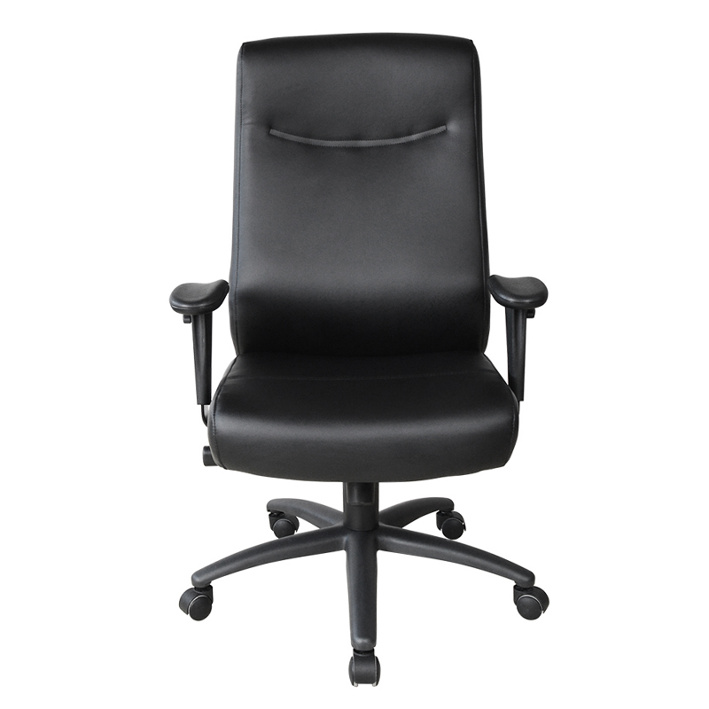 Silla de oficina ejecutiva con reposabrazos ajustable y respaldo alto de PU (Y-2821)