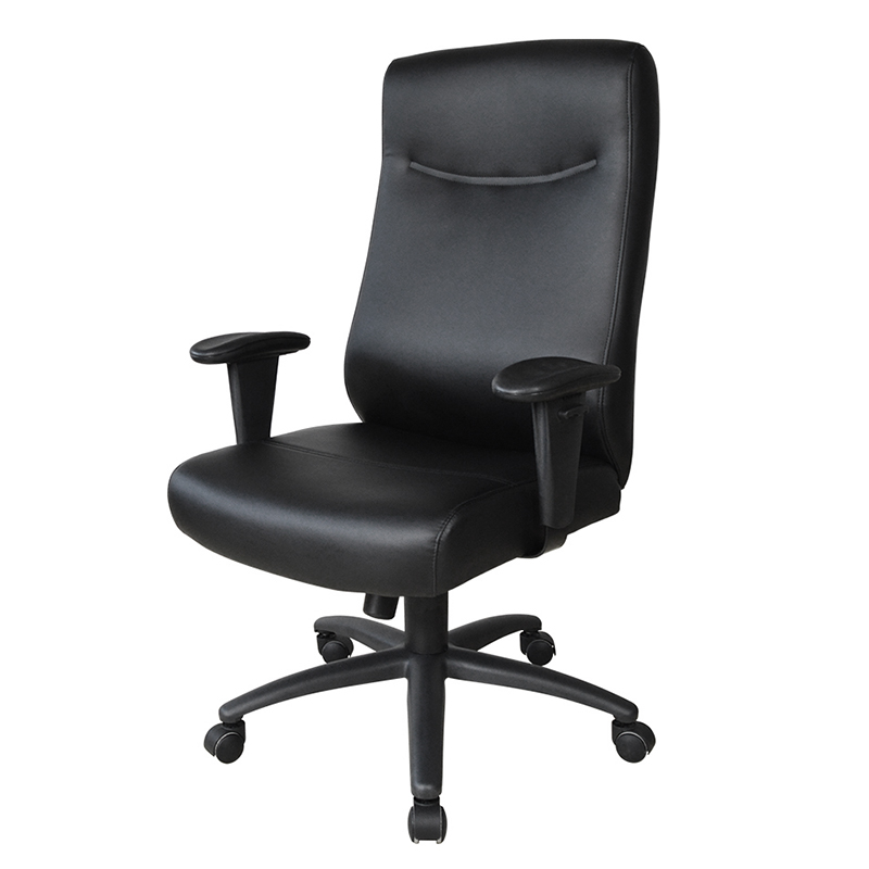Silla de oficina ejecutiva con reposabrazos ajustable y respaldo alto de PU (Y-2821)