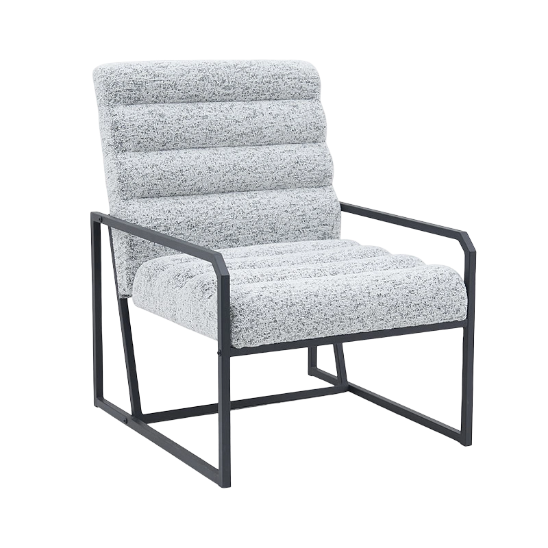 Marco de hierro metálico estable de alta calidad, silla ergonómica reclinable con brazo de tela Simple, sofá perezoso para sala de estar y dormitorio (GY-648)