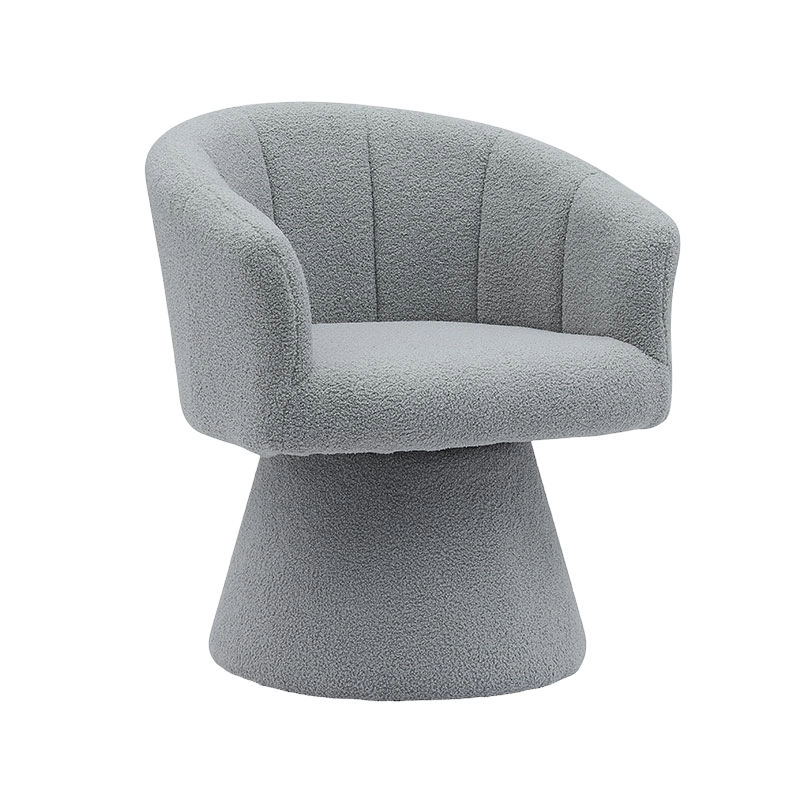 Gris estilo de ocio interior cómodo cojín de asiento grueso giratorio Hotel Accent Chaise Lounge sillón para sala de estar (GY-646)