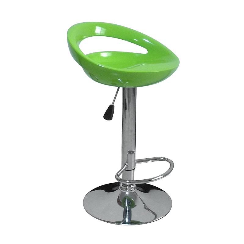 Plástico ABS verde con respaldo bajo Silla taburete de bar giratorio con elevación (GY-914)