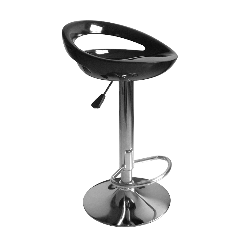 Plástico ABS negro respaldo bajo silla taburete giratorio de barra elevadora (GY-914)