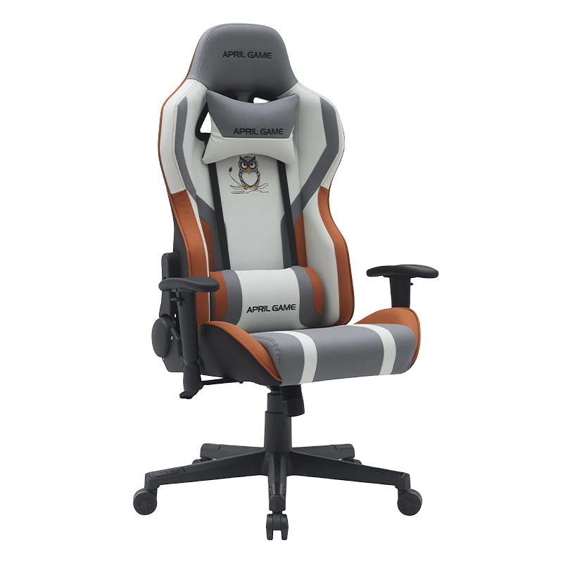 Silla Gamer giratoria de cuero sintético alta con diseño animal, silla para jugadores de carreras con marco fuerte reclinable de 180 grados (T-7121)
