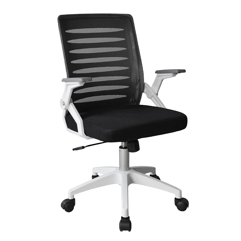 Silla de trabajo ergonómica de malla con reposabrazos abatible de PP para oficina en casa （Y-2310)