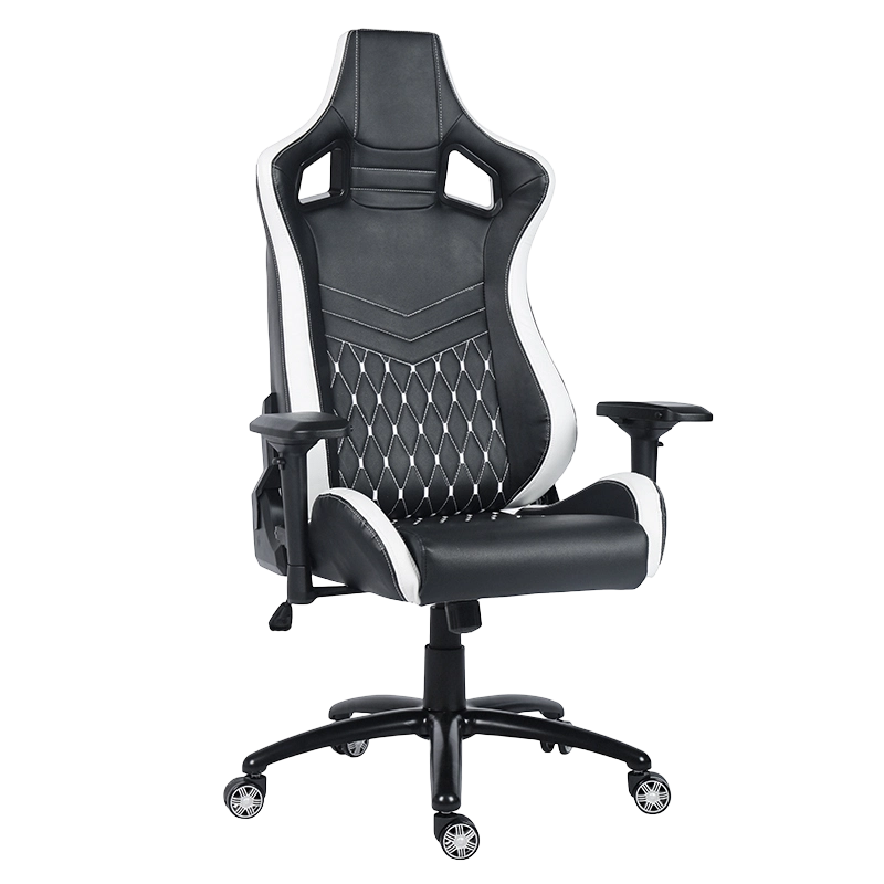 Silla de juegos de Rey King en blanco y negro en blanco y negro con (Y-2518)